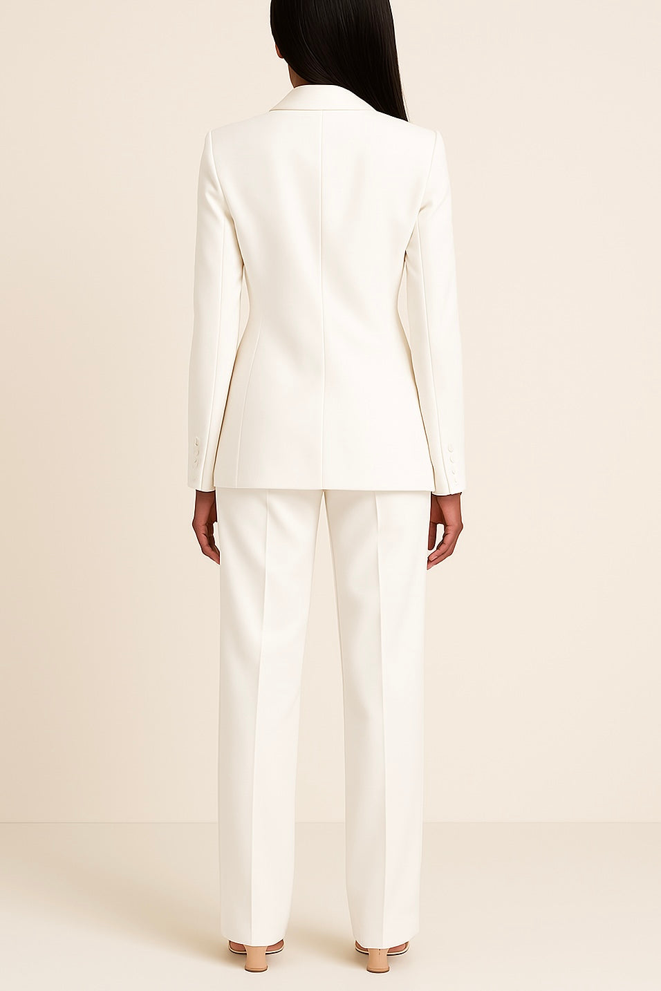 Chic Women's Formal Suit Set with Long Blazer