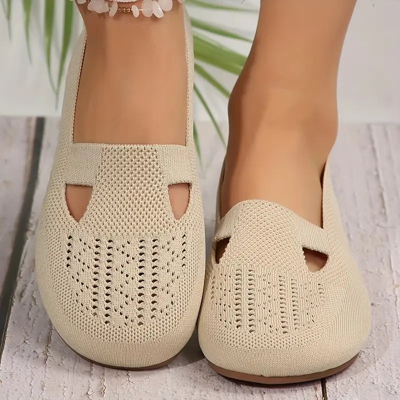 Chic Women's Knit Slip-On Sandals for Summer Outings