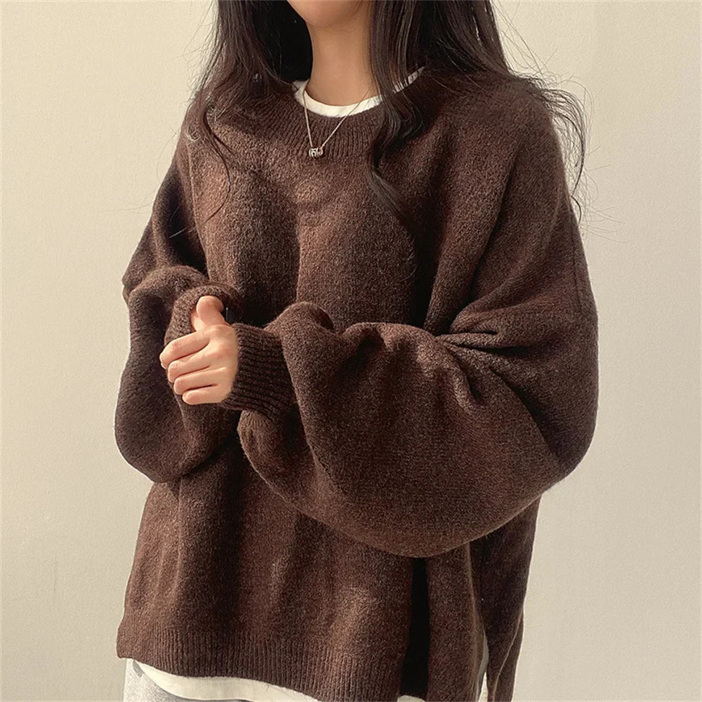 Cozy Women's Oversized Knit Sweater for Everyday Wear