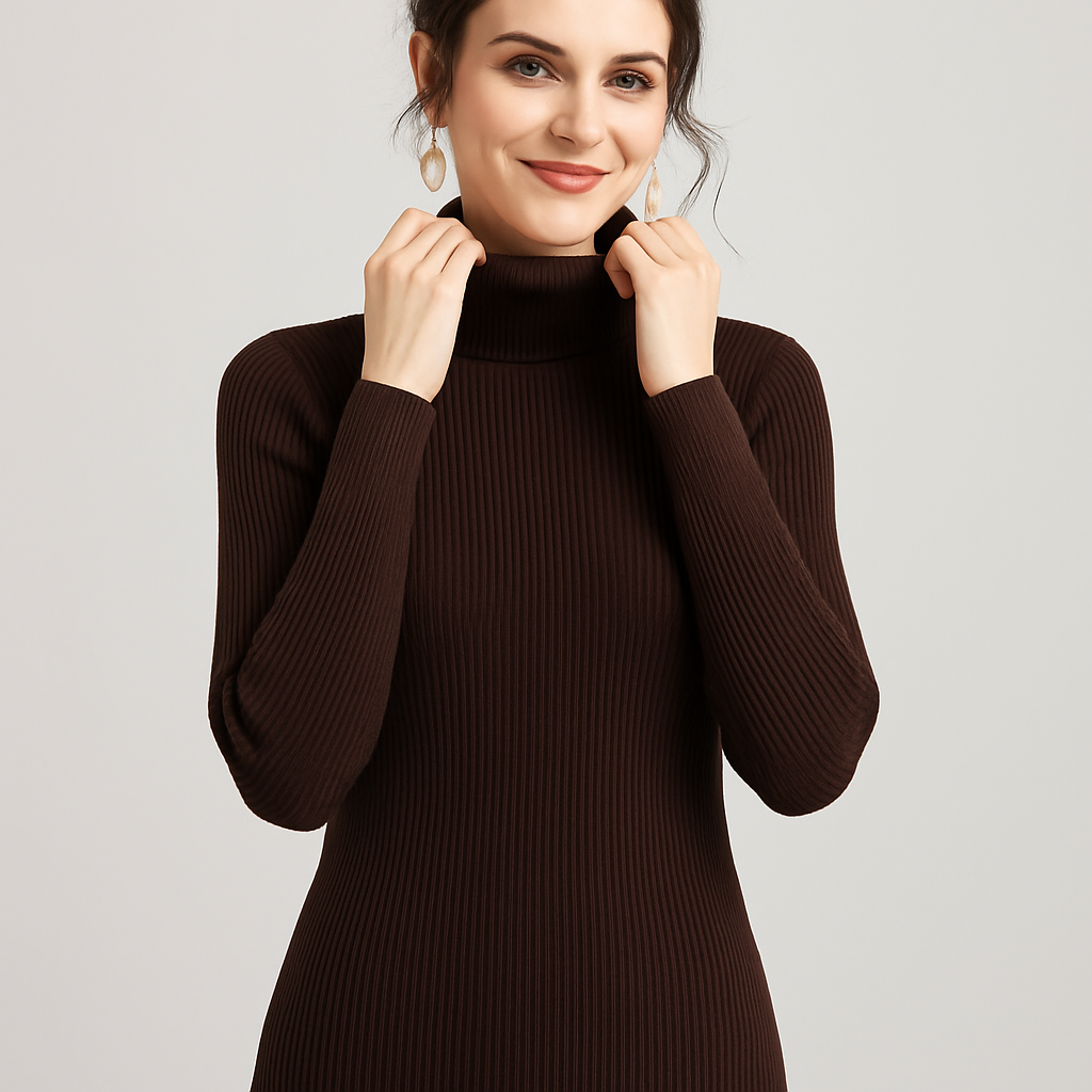 Chic Ribbed Turtleneck Sweater for Every Occasion