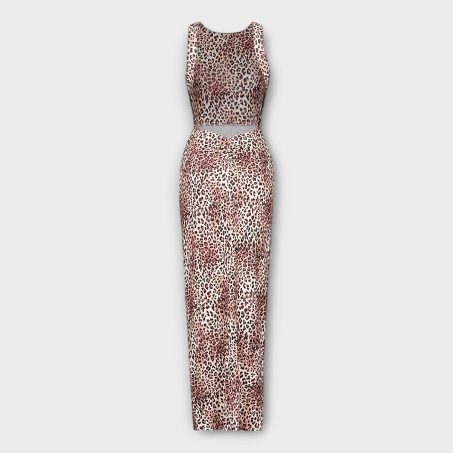Della Leopard Print Maxi Dress for Chic Events