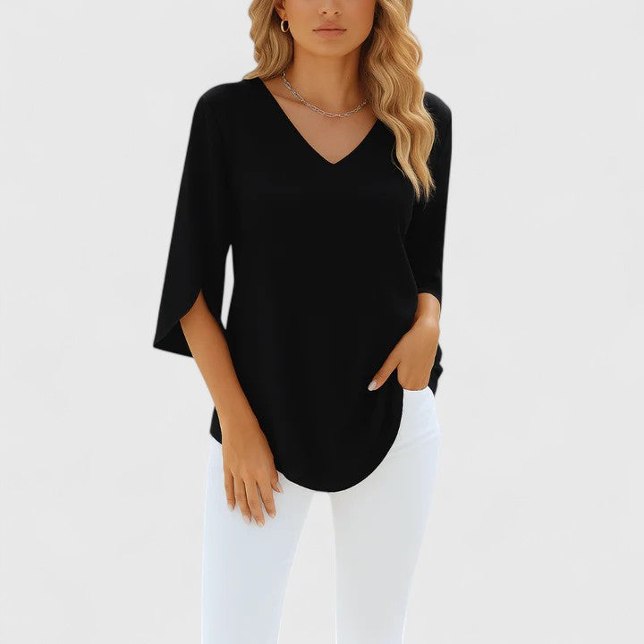 Violetta™ | Chic V-Neck Top for Any Occasion