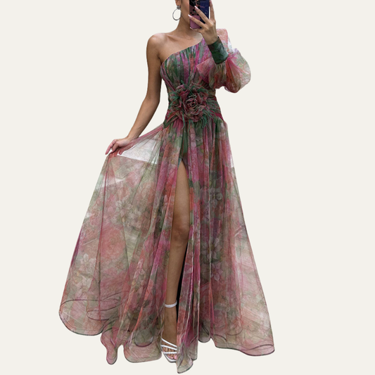 Wedding Guest Dress - Off Shoulder Maxi