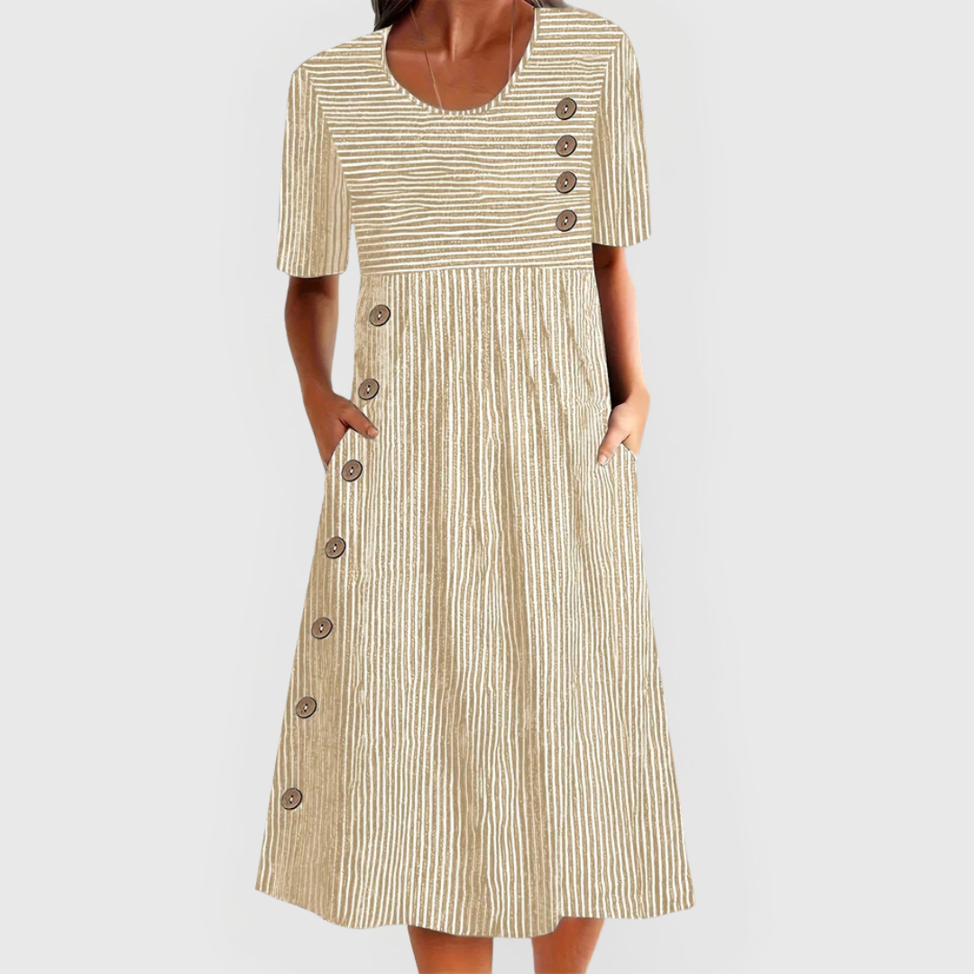 Chic Striped Midi Dress for Any Occasion