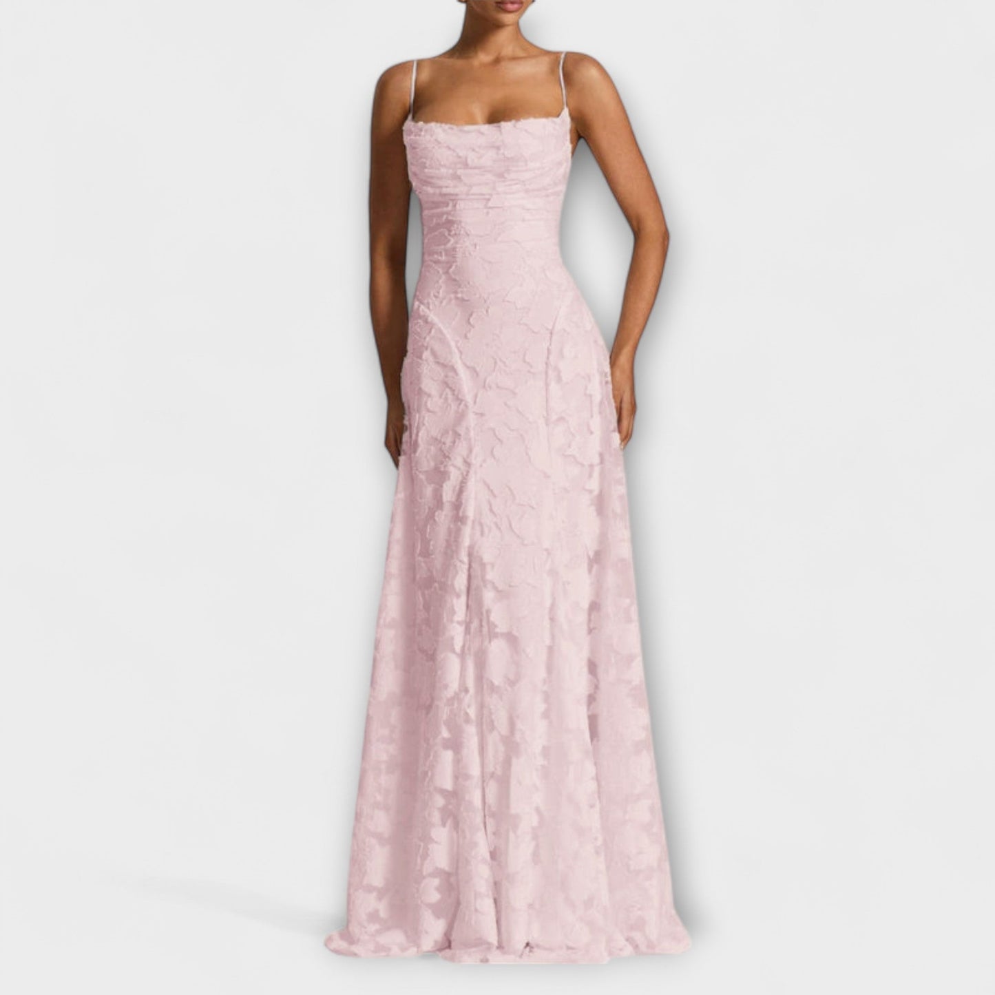 Chic Jacquard Maxi Dress for Special Occasions