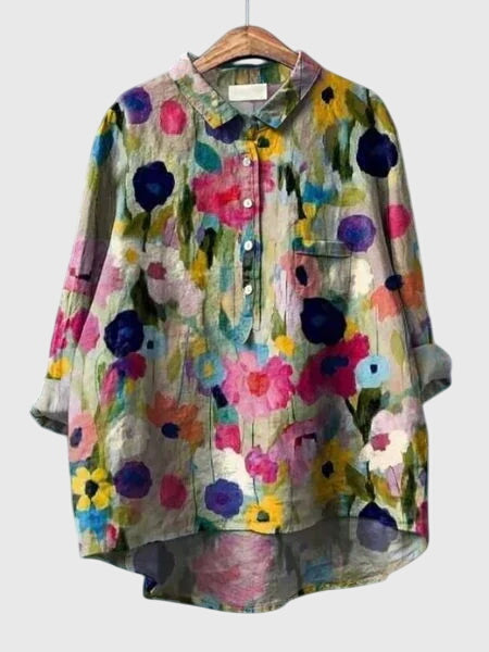 Valeria™ - Floral Print Chiffon Blouse for Everyday Wear