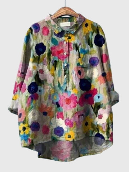 Valeria™ - Floral Print Chiffon Blouse for Everyday Wear