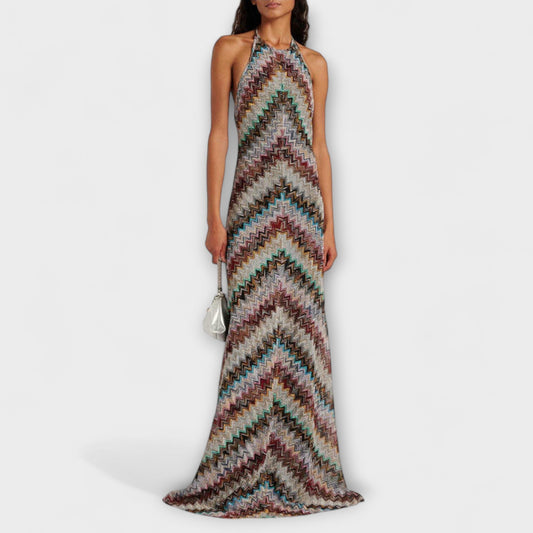 Reese Jodie Knit Dress – Vibrant Herringbone Style for Any Occasion