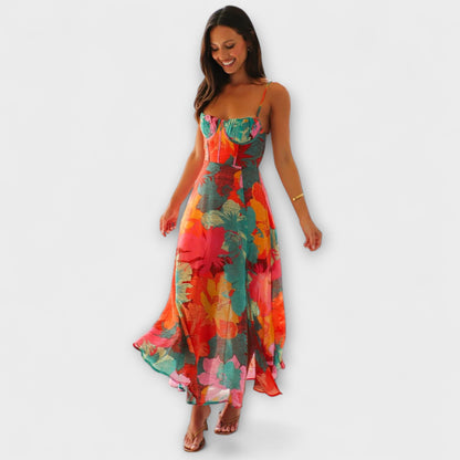 Audrey Floral Print Dress for Women - Ideal for Events and Gatherings