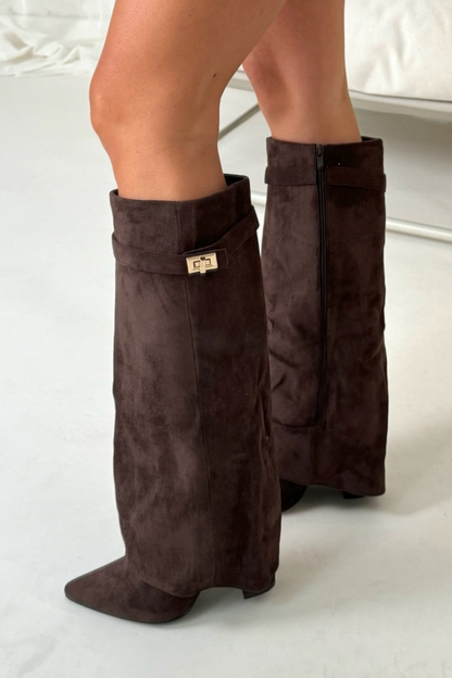Olivia - Stylish Flap Knee-High Boots for Any Occasion
