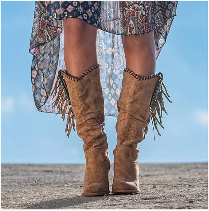 Janice - Stylish Western Knee-High Boots for Every Occasion