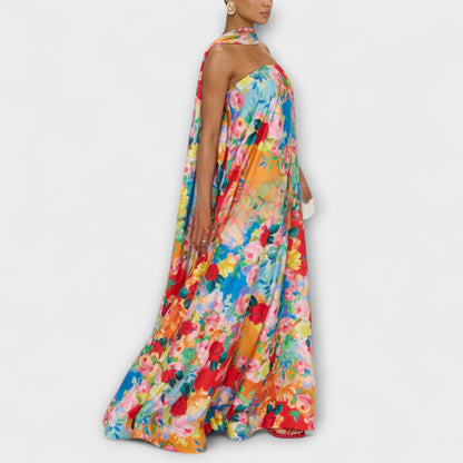 Floral Off-Shoulder Maxi Dress for Events