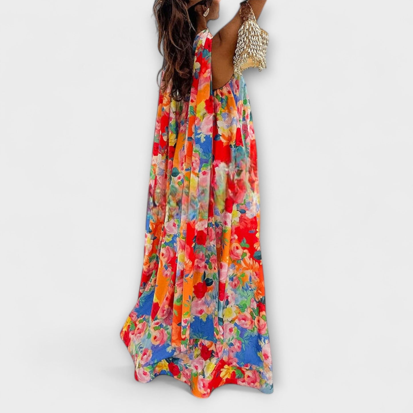 Floral Off-Shoulder Maxi Dress for Events