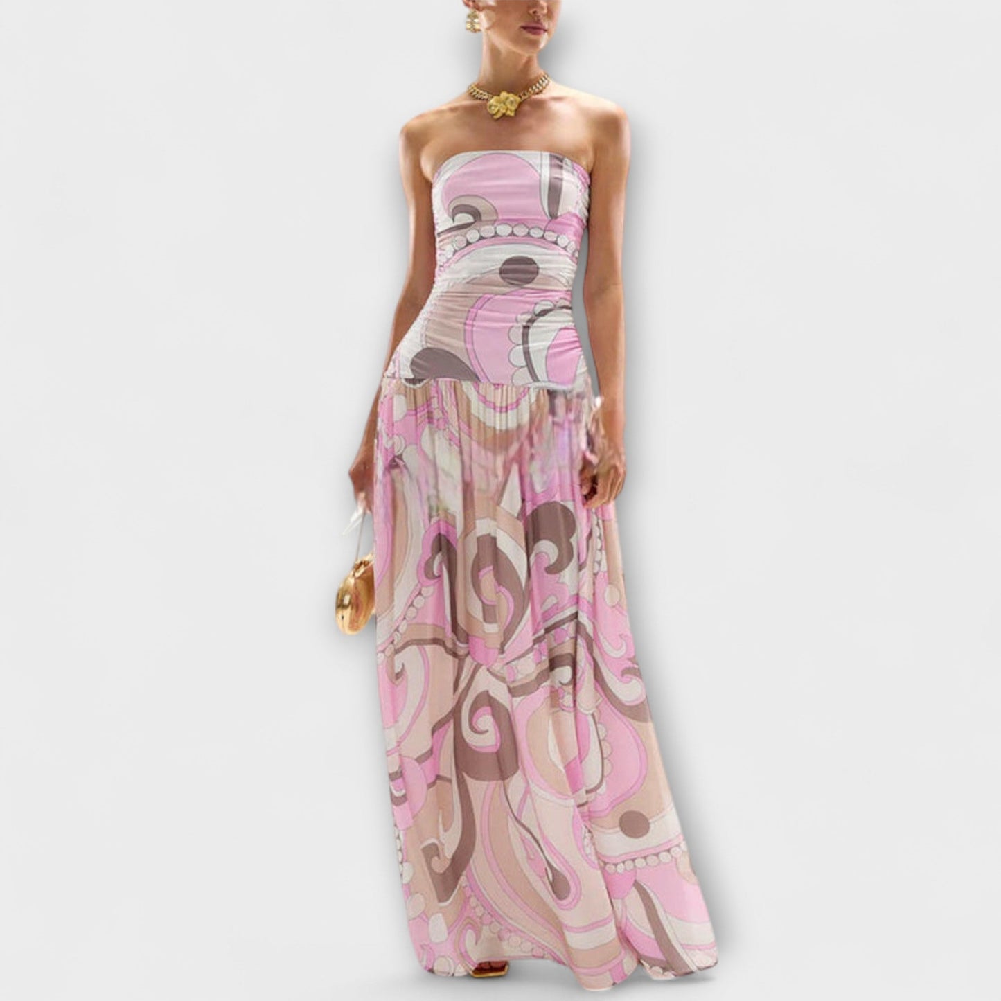 Pastel Off-Shoulder Maxi Dress for Summer Events