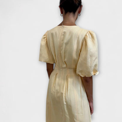 Josephine - Airy Butter Yellow Maxi Dress for Summer Events