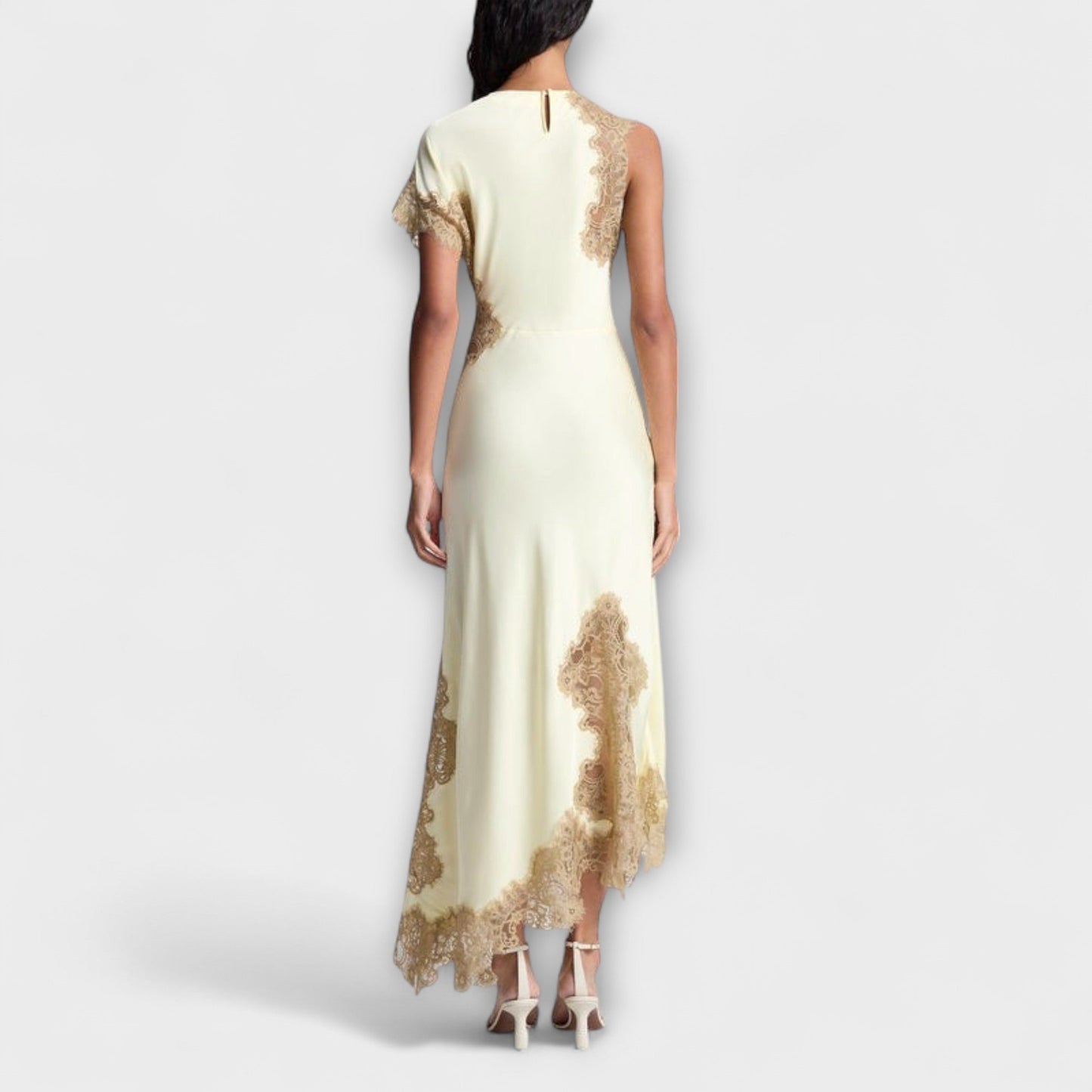 Margaret - Satin and Lace Maxi Dress for Special Occasions