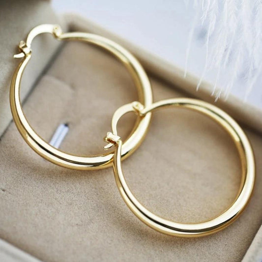 Lustre - Large Gold Hoop Earrings