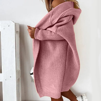 Chic Hooded Knit Cardigan for Everyday Wear