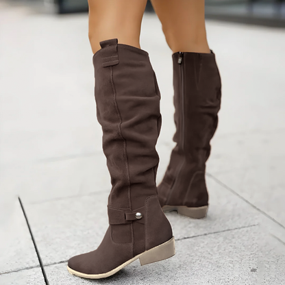 Sadie - Stylish Suede Knee-High Boots for Chic Occasions