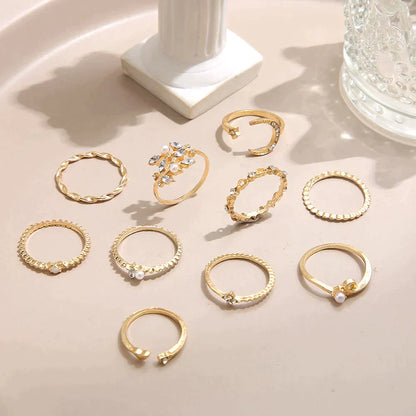 Bundle of 10 Boho Silver and Gold Rings