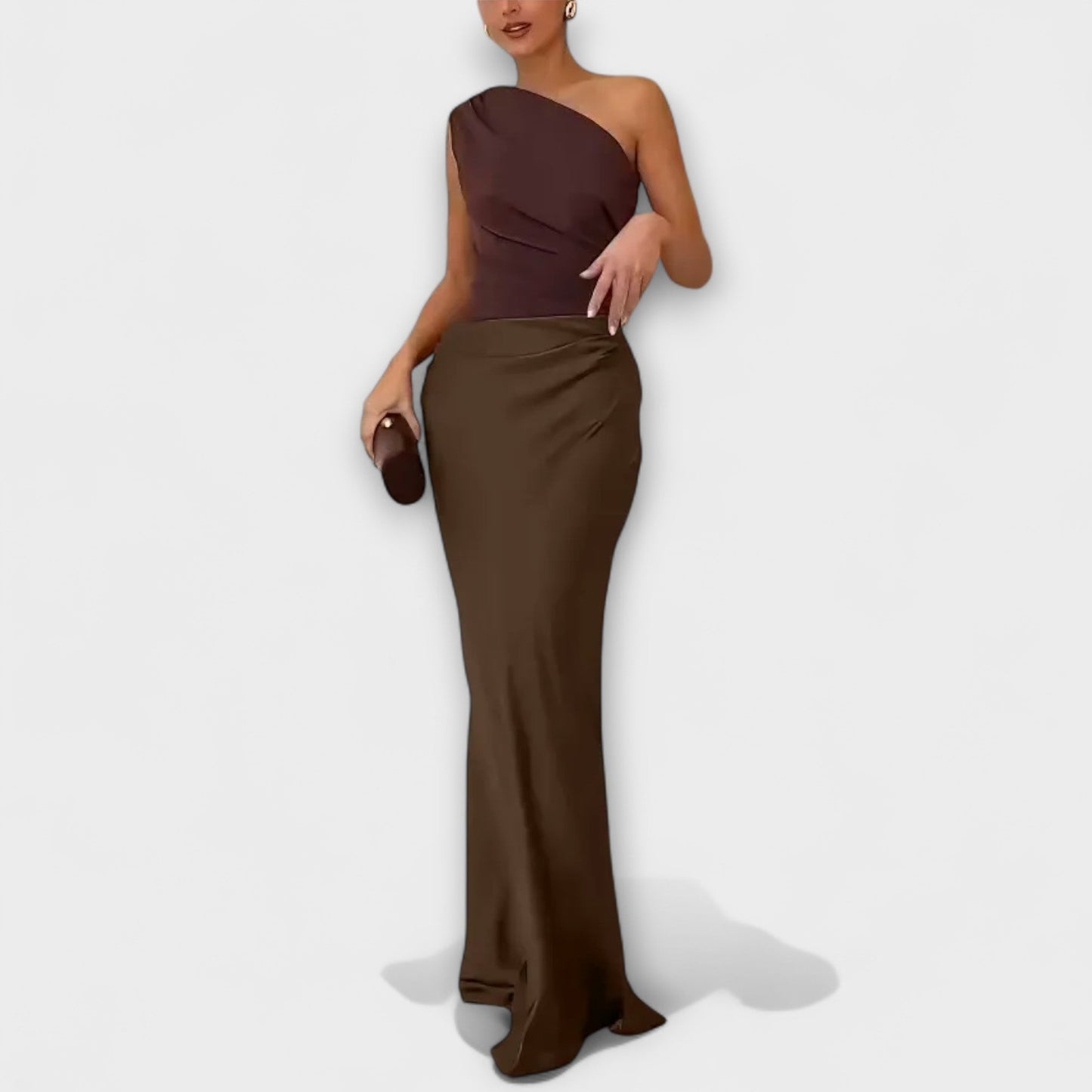 Chic One-Shoulder Pleated Prom Dress for Special Occasions