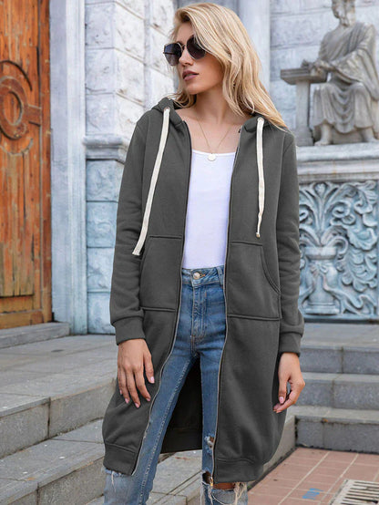 Bonnie - Cozy Longline Zip Hoodie for Everyday Style