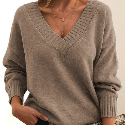 Avery - Cozy V-Neck Knit Sweater for Everyday Wear