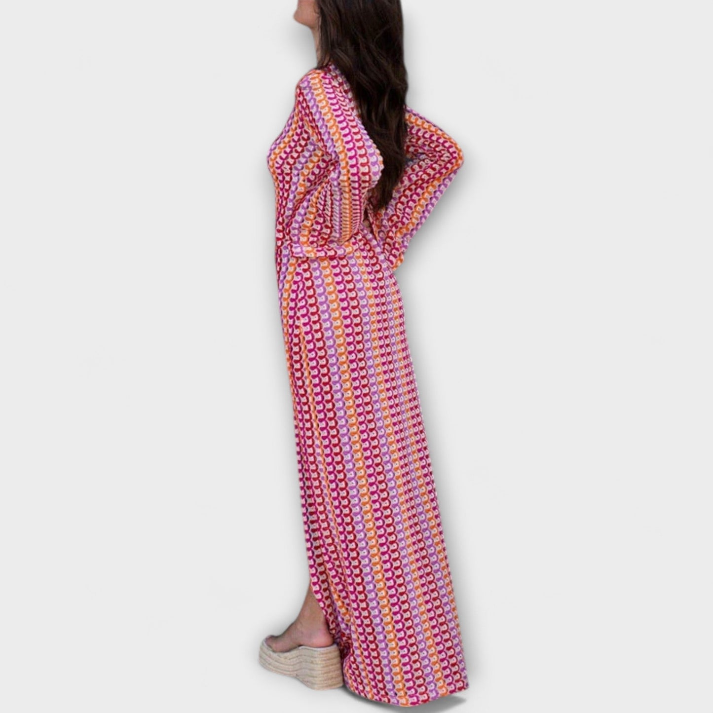 Elina V-Neck Maxi Dress for Summer Getaways