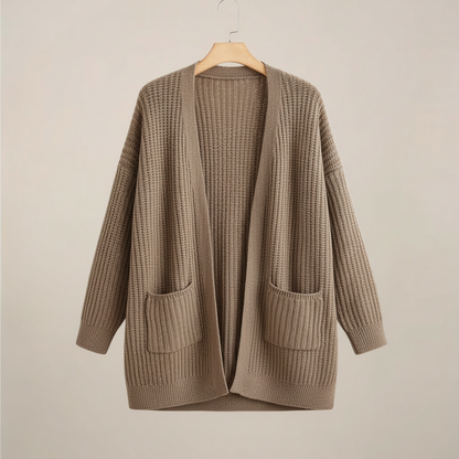 Plus Size Long Sleeve Open Cardigan for Stylish Layering