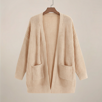 Plus Size Long Sleeve Open Cardigan for Stylish Layering