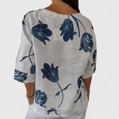 Isabel | Chic Floral Pattern Blouse for Special Occasions