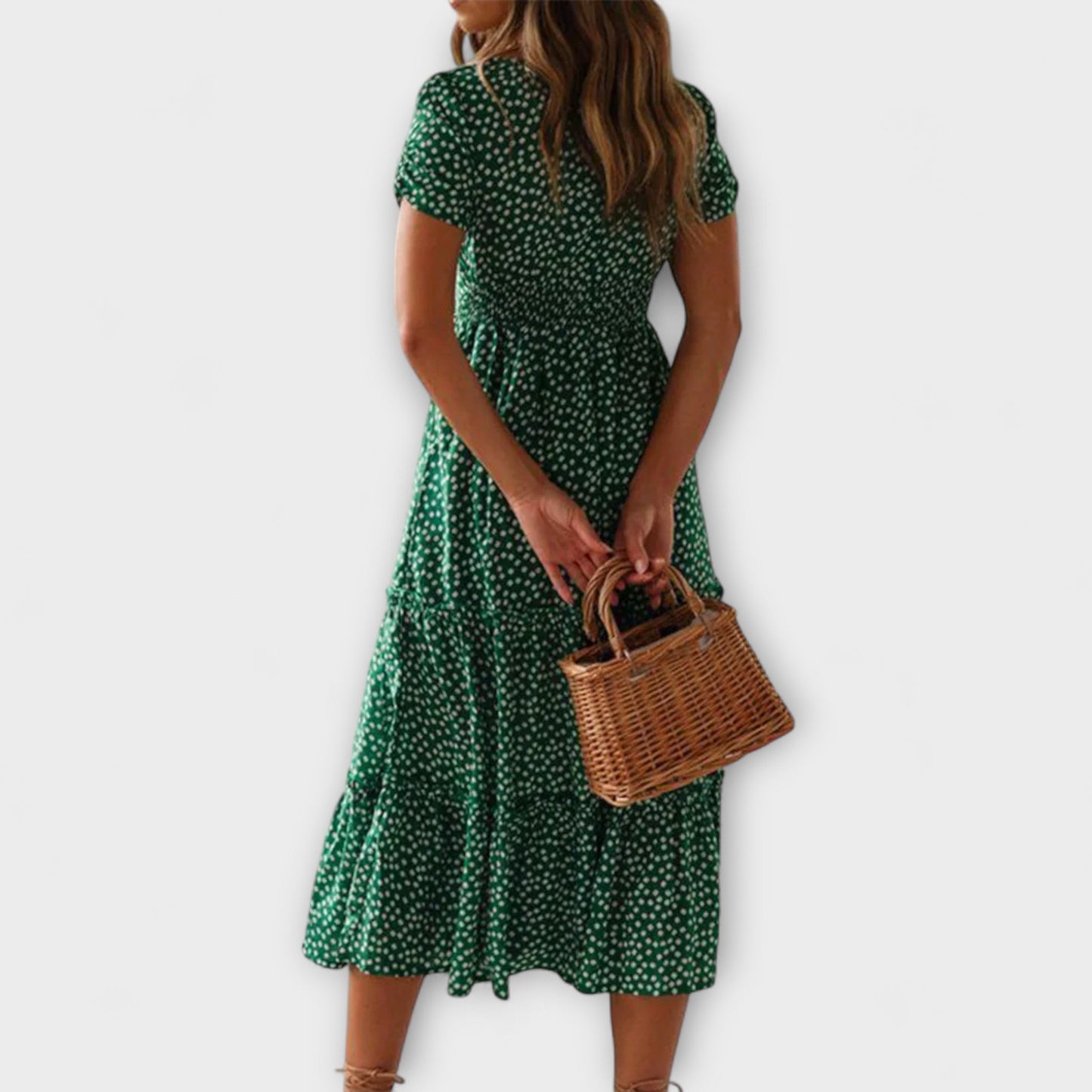 Chic Floral Puff Sleeve Maxi Dress for Events