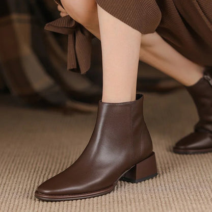 Chic Chunky Heel Ankle Boots for Stylish Outings