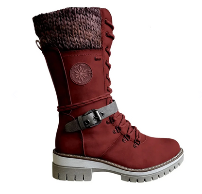 Chic Lace-Up Winter Boots for Stylish Adventures