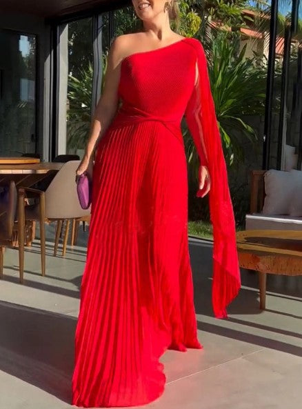 Wedding Guest Off-Shoulder Maxi Dress