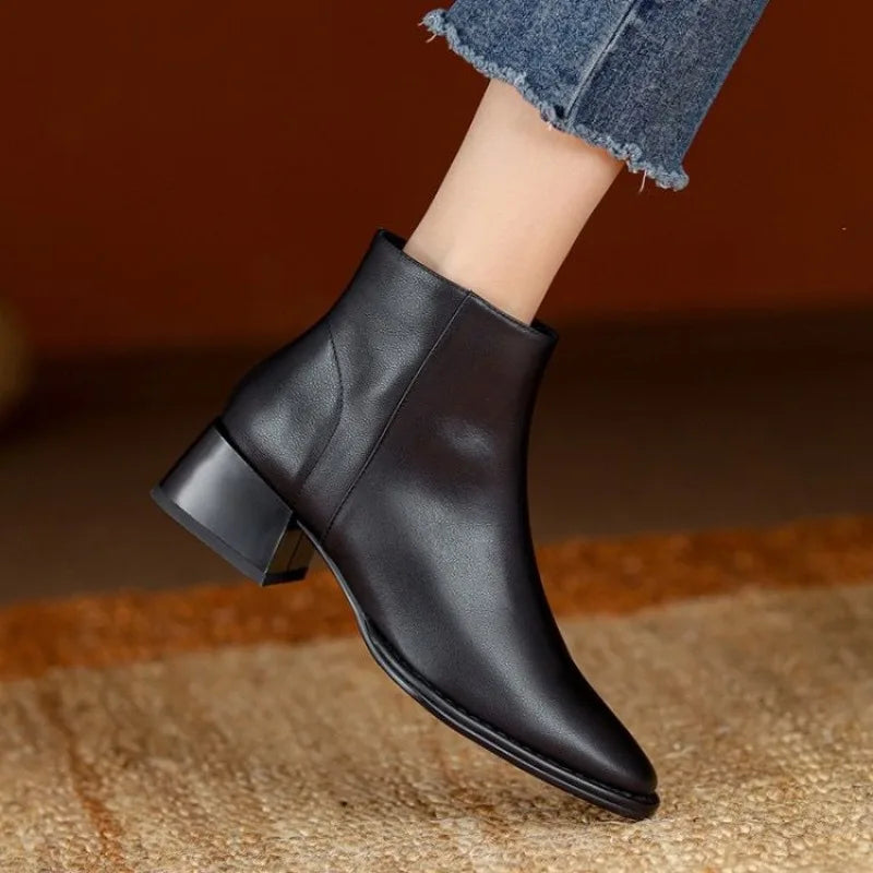 Chic Chunky Heel Ankle Boots for Stylish Outings
