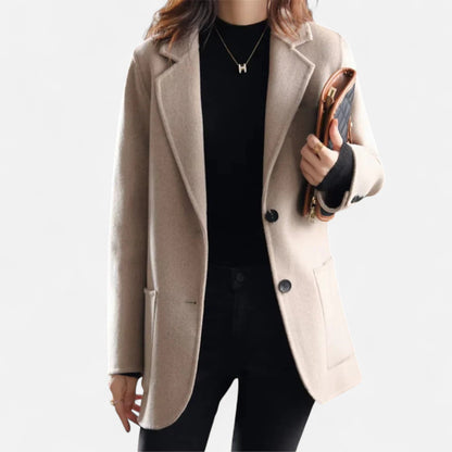Chic Women’s Blazer Coat - Stylish Buttoned Design for Any Occasion