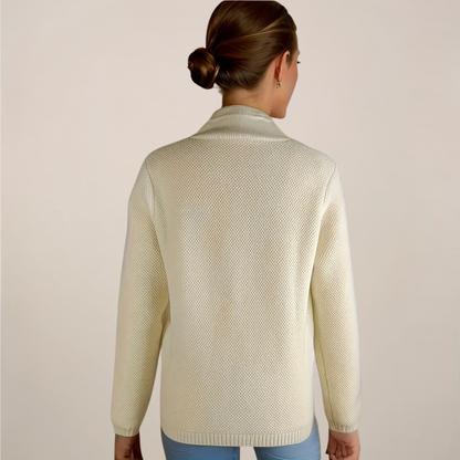 Textured Knit Cream Cardigan for Stylish Layers
