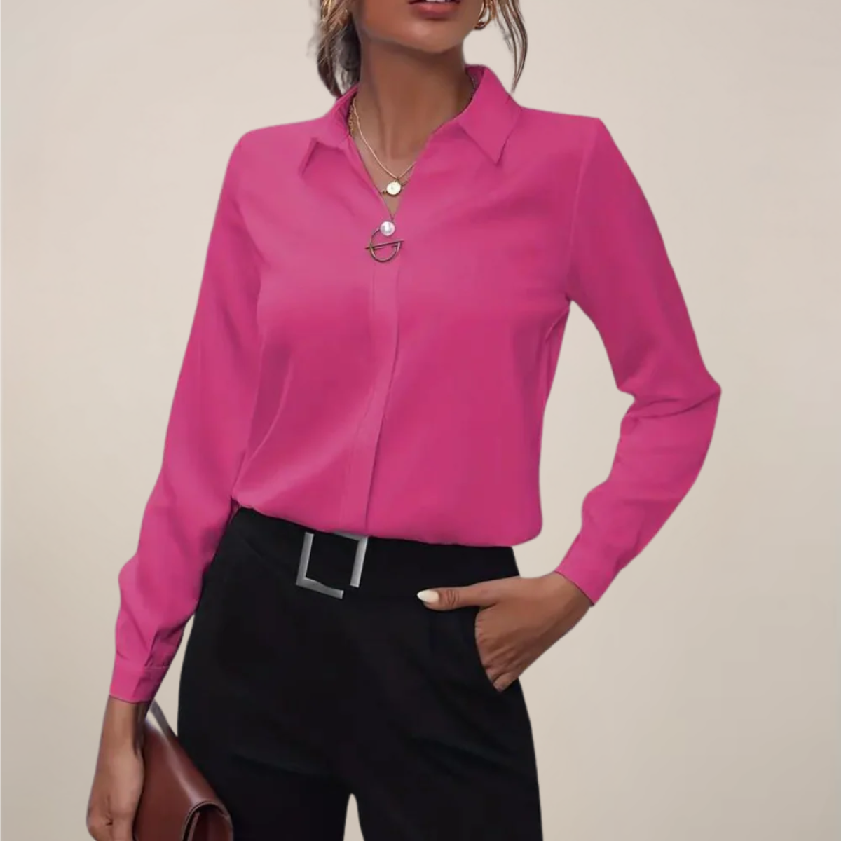 Chic Long Sleeve Collar Blouse for Any Occasion