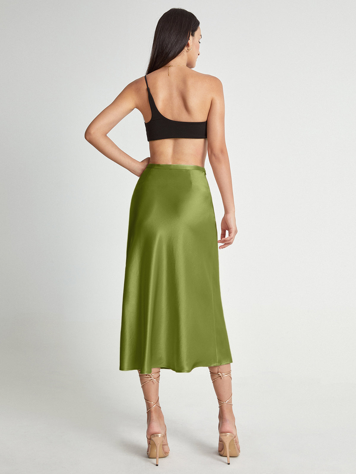Chic High Waist Midi Skirt for Summer Wear