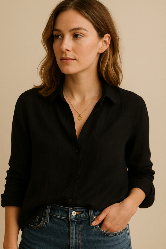 Chic Long Sleeve Blouse with Revere Collar for Every Occasion