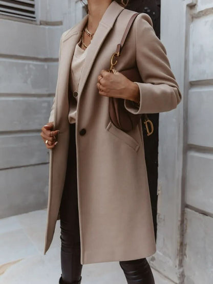 Chic Women's Long Overcoat for Stylish Layering