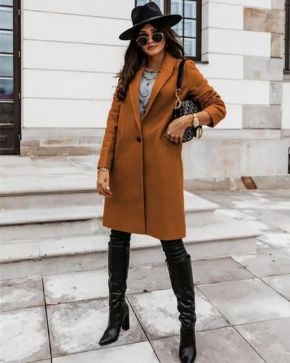 Chic Women's Long Overcoat for Stylish Layering