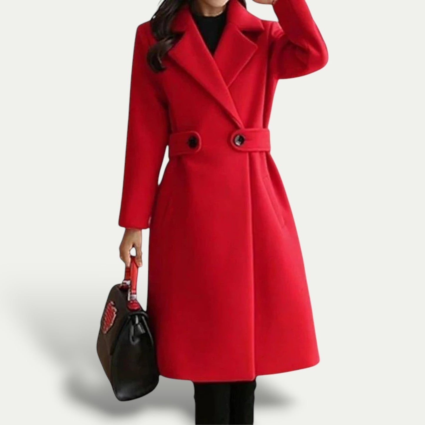 Chic Women's Maxi Coat with Wide Lapels for Fall/Winter