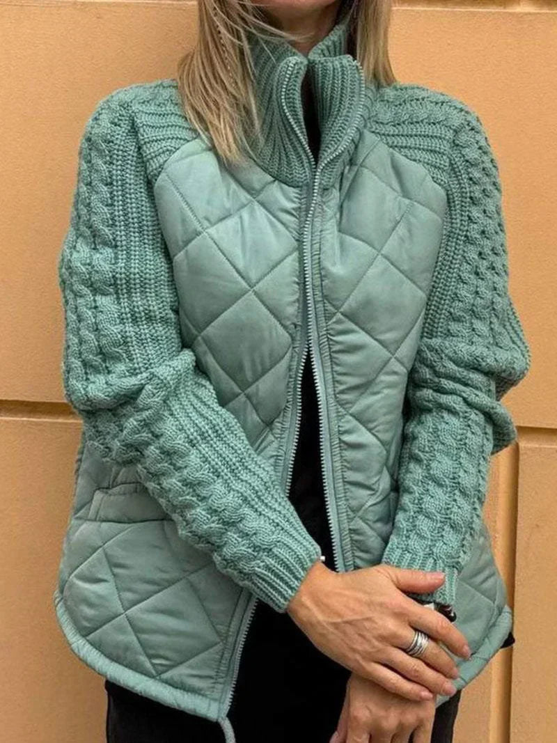Textured Sleeve Quilted Jacket for All Occasions