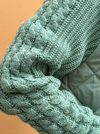 Textured Sleeve Quilted Jacket for All Occasions