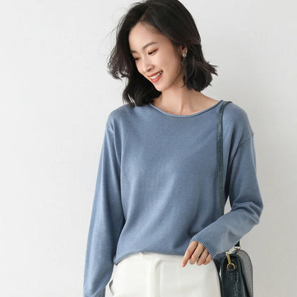 Chic Women's Long Sleeve Knit Sweater for Any Occasion