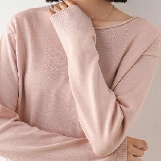 Chic Women's Long Sleeve Knit Sweater for Any Occasion