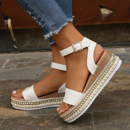 Stylish Women's Summer Platform Sandals with Ankle Strap