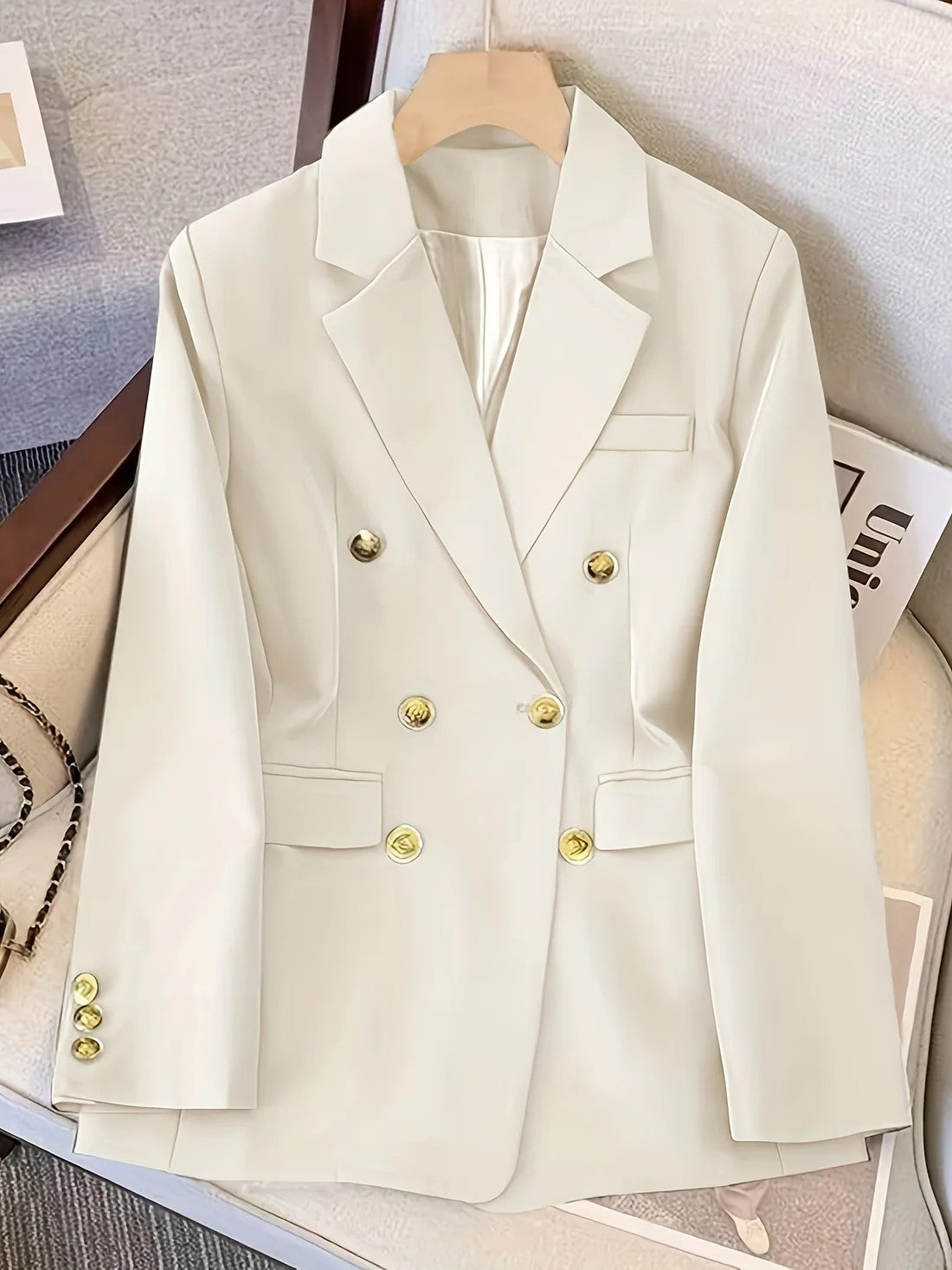 Women's Double-Breasted Blazer for All-Season Events